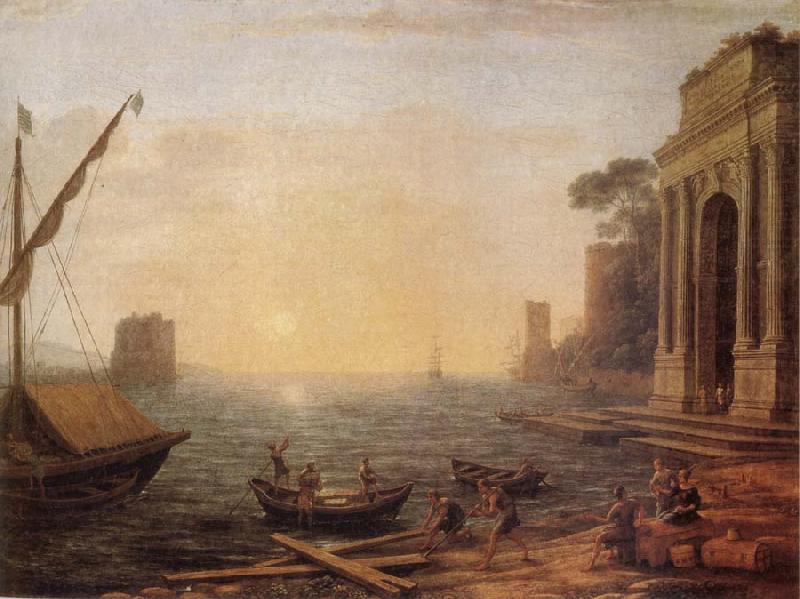 Seaport at Sunrise, Claude Lorrain